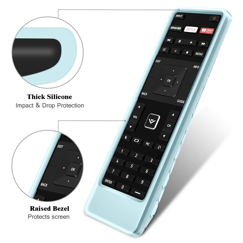 Fintie Remote Case for Vizio XRT122 Smart TV Remote, CaseBot (Honey Comb) Lightweight Anti-Slip Shockproof Silicone Cover for Vizio XRT122 LCD LED TV Remote Controller, Blue Glow in The Dark Z-Blue Glow in The Dark - LeoForward Australia