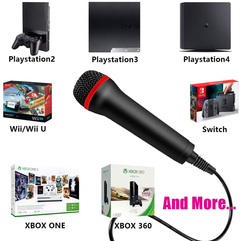  [AUSTRALIA] - TPFOON 4M 13FT Wired USB Microphone for Rock Band, Guitar Hero, Let's Sing - Compatible with Sony PS2, PS3, PS4, PS5, Nintendo Switch, Wii, Wii U, Microsoft Xbox 360, Xbox One and PC