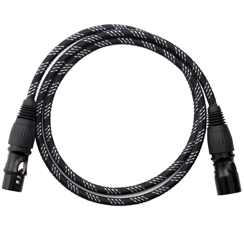  [AUSTRALIA] - XLR Cable 6N OFC mic Cable Microphone Cable Cord Nylon Braid 25AWG XLR Male to Female 3 PIN XLR Wire XLR Cord XLR to XLR Audio Cable for Microphone Speaker Systems Radio Station by gotor (1M) 1M