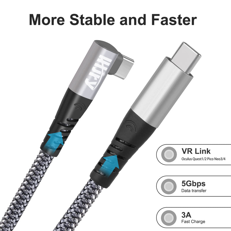  [AUSTRALIA] - LHJRY Link Cable 20Ft Compatible with Quest2/Quest Pro/Pico 4 Accessories, PC/Steam VR, High Speed Data Transfer Cord, USB C to USB C Cable for VR Headset and Gaming PC