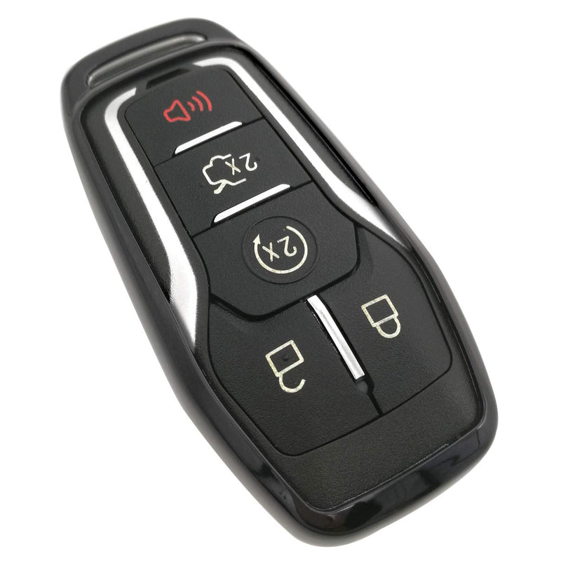  [AUSTRALIA] - Black TPU Key Fob Cover Case Remote Holder Skin Glove for Ford Fusion F-150 Edge Explorer Mustang Lincoln MKZ MKC 3/4/5 Buttons Smart Key(NOT fit Flip/Folding key)