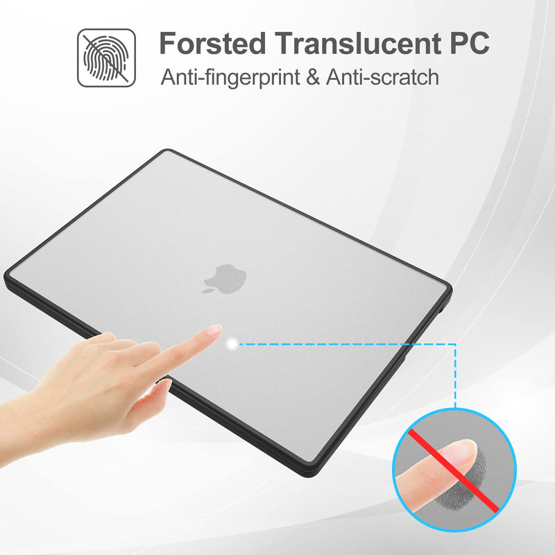  [AUSTRALIA] - ProCase for MacBook Pro 16 Inch Case 2021 Release A2485, Matte Frosted Translucent Hard Shell Cases Shockproof Protective Cover for 16 Inch MacBook Pro 2021 with M1 Pro/Max Chip & Touch ID -Clear Clear