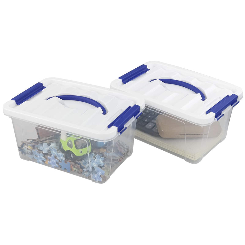  [AUSTRALIA] - Inhouse Clear Plastic Storage Bin with Lid, Latching Tote Bin 6 Quart, 2 Packs
