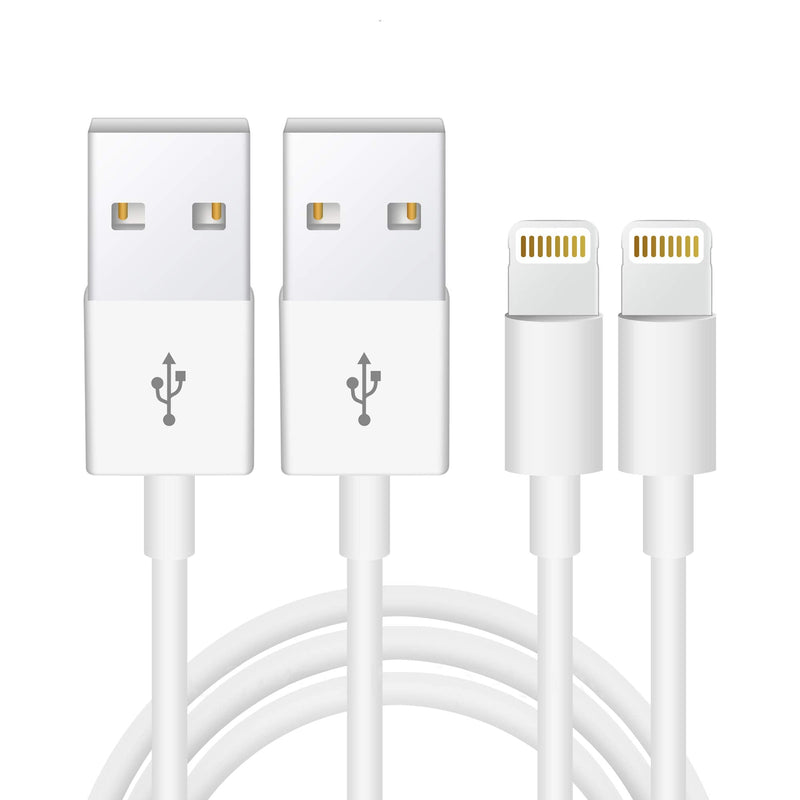  [AUSTRALIA] - 2PACK iPhone Charger Cable [Apple MFi Certified] Lightning Cable Compatible iPhone 12,11,Xs, XR,X,8,7,6,6 Plus, SE, 5s,5c,5,iPad Mini/Air/Pro (3.3FT/1M)
