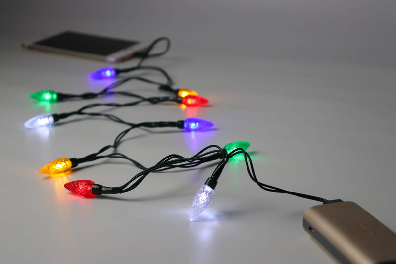  [AUSTRALIA] - YAGE Tale LED Christmas Lights Charging Cable,USB and Bulb Charger,50inch 10led Multicolor Available with Phone 5,6,7,8,X,XR,XS,XS Max,11,11Pro,11Pro Max,SE2,12mini,12,12Pro,12Pro Max etc(1pcs) Multicolor-1pcs