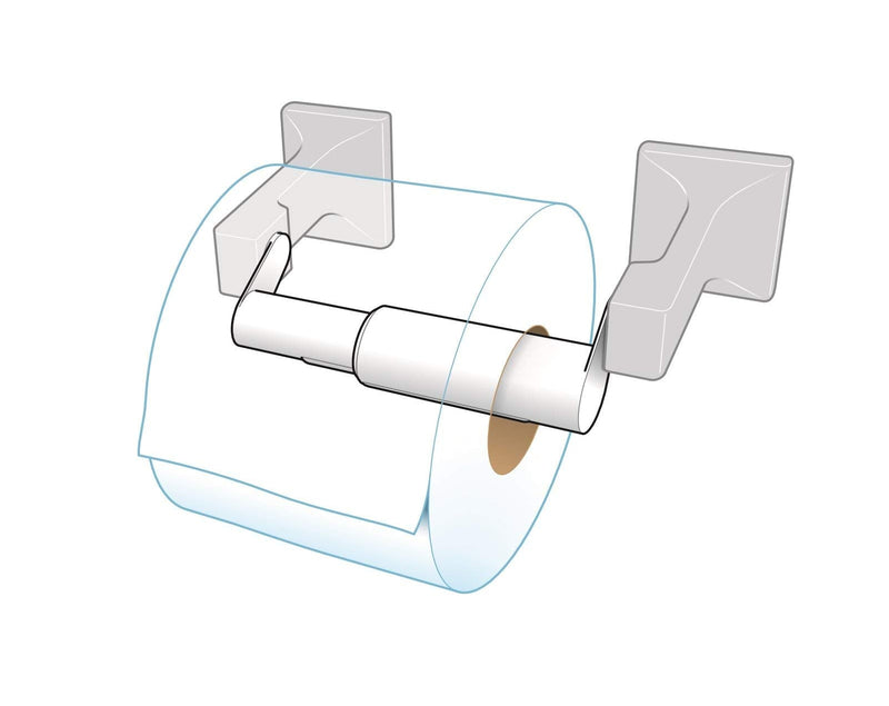  [AUSTRALIA] - Teravan Extender for Extra Large Toilet Paper, Converts TP Holders to Fit Double Rolls and Triple Rolls, Extended Tabs Fit Most TP Fixtures, Easy to Use, Black, 1 Unit