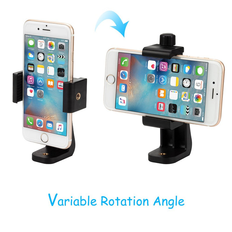 Vastar Smartphone Tripod Adapter Cell Phone Holder Mount Adapter, Fits iPhone, Samsung, and all Phones, Rotates Vertical and Horizontal, Adjustable Clamp - LeoForward Australia