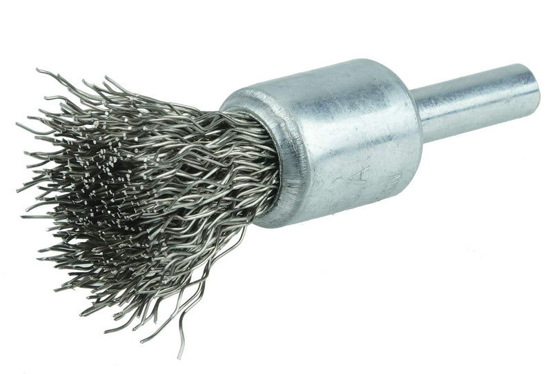  [AUSTRALIA] - Weiler 10015 1/2" Crimped Wire End Brush, .014" Stainless Steel Fill, Made in the USA 0.014" Wire Fill