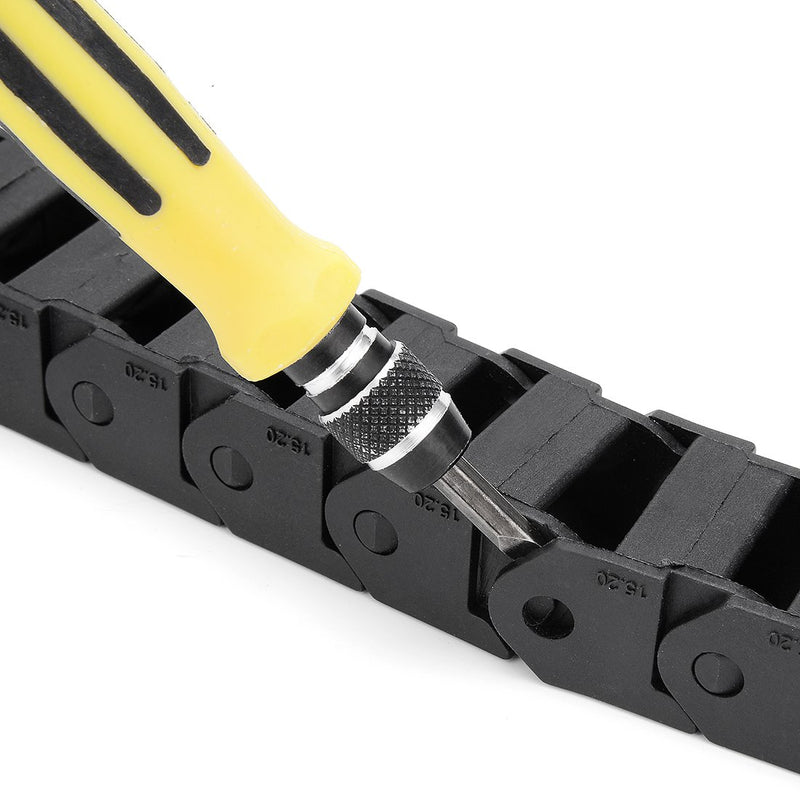  [AUSTRALIA] - uxcell R28 15mm x 20mm (InnerHInnerW) Black Plastic Wire Carrier Cable Drag Chain 1M Length for CNC