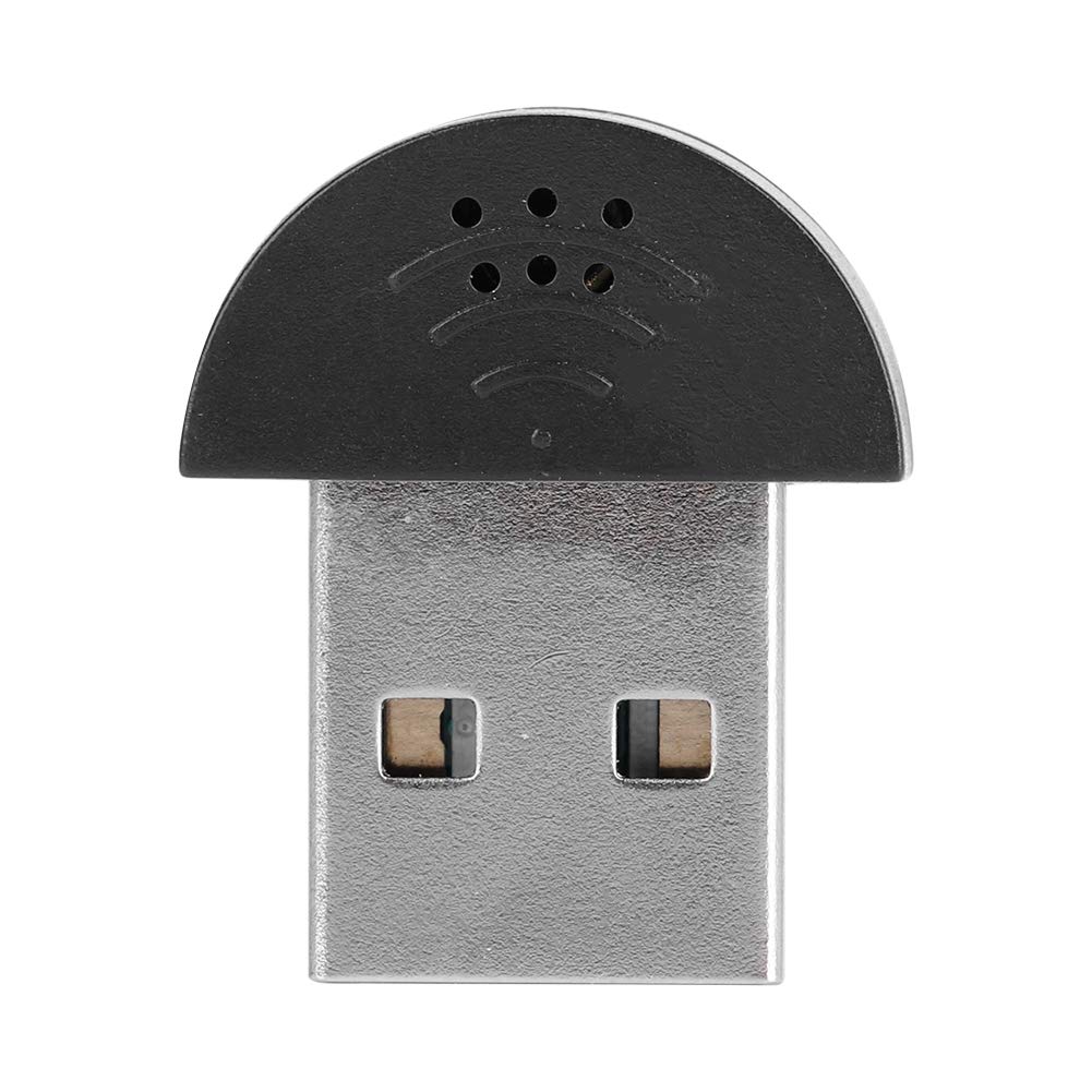  [AUSTRALIA] - Mini Microphone, Portable USB Studio Speech 360° Omnidirectional Noise Cancellation Microphone Recording Audio MIC Adapter for Computer PC(Black) black
