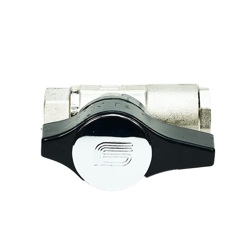  [AUSTRALIA] - MTM Hydro 3/8" High Pressure Ball Valve - Plated Brass DN10 Ball Valve for Hoses, Pressure Washers, Foam Cannons - 3000 PSI Shut Off Valve (3/8" female BSP Inlet x 3/8" female BSP Outlet)