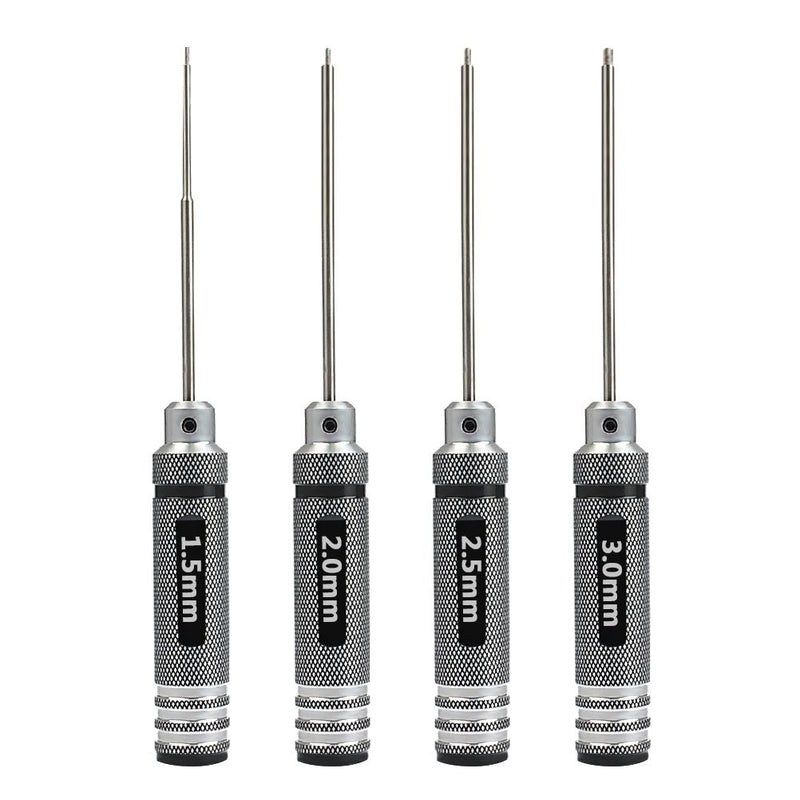  [AUSTRALIA] - OFNMY 4pcs Hex Screw Driver Tools Kit Set 1.5mm 2.0mm 2.5mm 3.0mm Metric RC Helicopter Screw driver