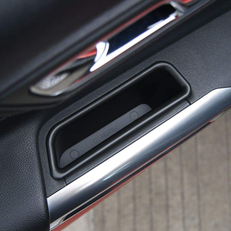  [AUSTRALIA] - Auto Front Door Side Organizer Tray Grab Handle Storage Box Phone Holder Container for Ford Mustang 2015 2016 2017 2018 2019