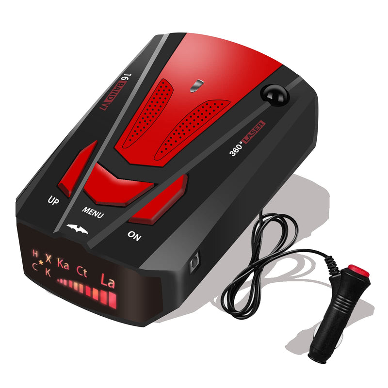  [AUSTRALIA] - Betobier Newly Long-Range Radar/Laser Detector, Driving Aids for Cars, City Highway Mode, with Mute Memory, Voice Alerts, Led Display, Red