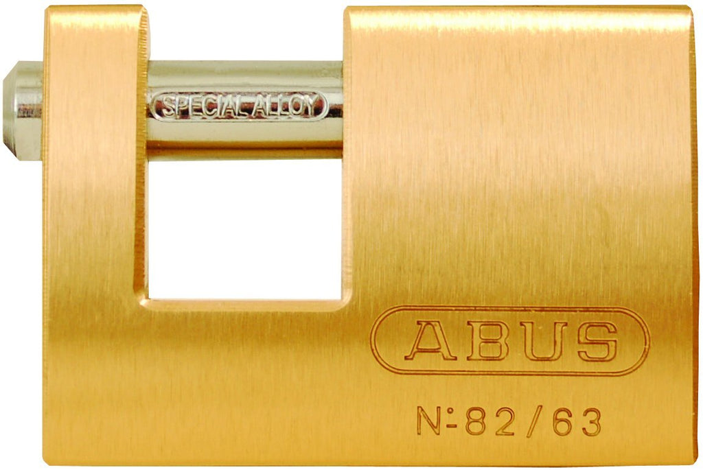  [AUSTRALIA] - ABUS 82/63 Monoblock Brass Padlock Keyed Different