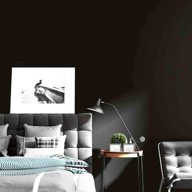  [AUSTRALIA] - 15.7in×78.7in Black Wallpaper Black Peel and Stick Wallpaper Solid Black Matte Textured Self Adhesive Removable Vinyl Film Roll for Wall Decoration Cover Countertops Renovate Old Furniture 15.7''×78.7''