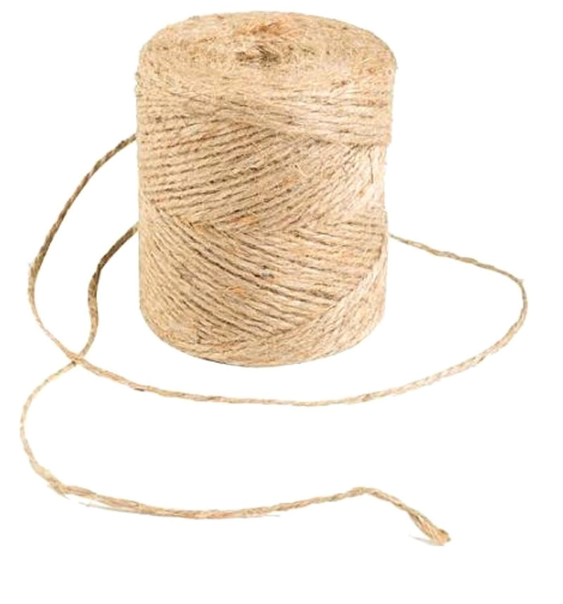 JEWELS FASHION 400Ft Brown Jute Twine-Strong,Heavy Duuty, Durable,Natural, Biodegradable-for Industrial, Packaging, Arts& Crafts, Hobby, Gifts, Decoration, Bundling, Gardening &Home Use - LeoForward Australia