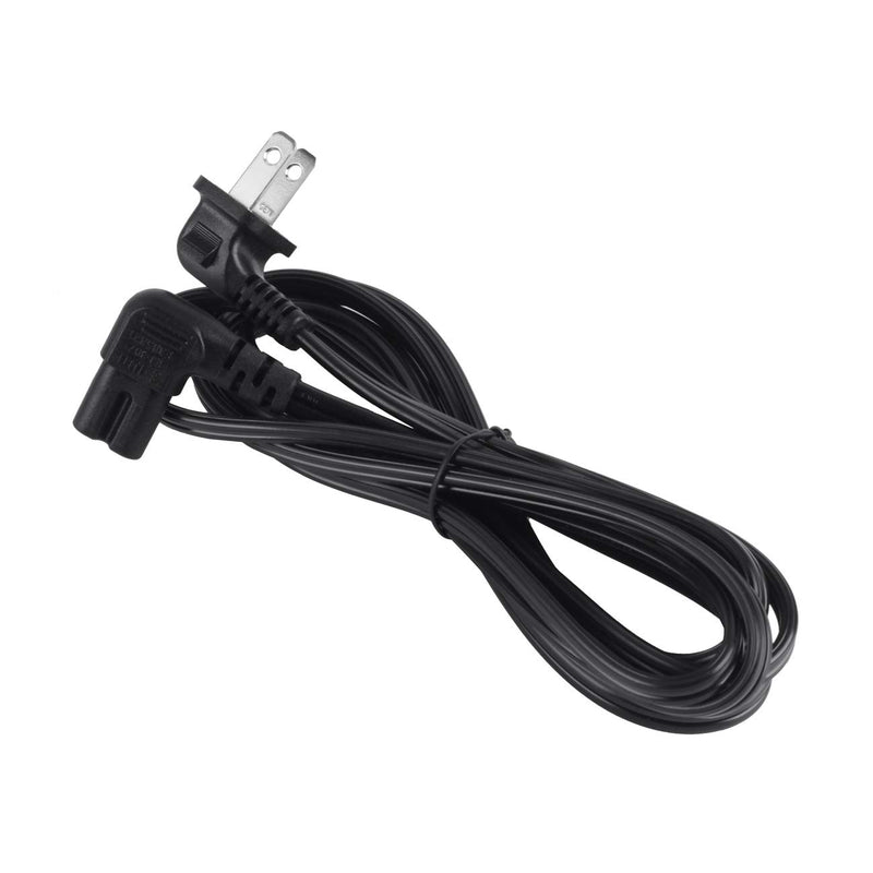 VSEER 3FT SPT-2 18AWG 125V 10A Angled 2-Slot Non-Polarized Angle Power Cord (IEC320 C7 to Nema 1-15P), Black (3FT) - LeoForward Australia