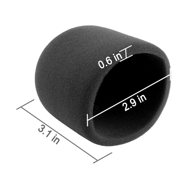  [AUSTRALIA] - SUNMON Microphone Foam Windscreen Cover for Blue Yeti, Yeti Pro and Yeti X Microphones, the Mic Pop Filter Mask Shield also suit MXL and Audio Technica (Black)