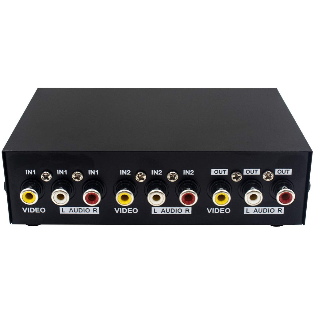 [AUSTRALIA] - Duttek RCA Switch Box, 2 Port AV Switch Box, AV Selector Switch 2 in 1 Out Composite Video L/R Audio RCA Selector Box AV Switch Box Component RCA Switcher for DVD STB Game Consoles