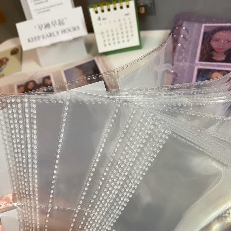  [AUSTRALIA] - Photo Sleeves for 6 Ring Binder, Photo Album Pages Clear Photo Sheet Protector Refill Pages, 4 Pockets Per Page Holds 8 Pictures, 20 Packs 3 Inch Refill Pages