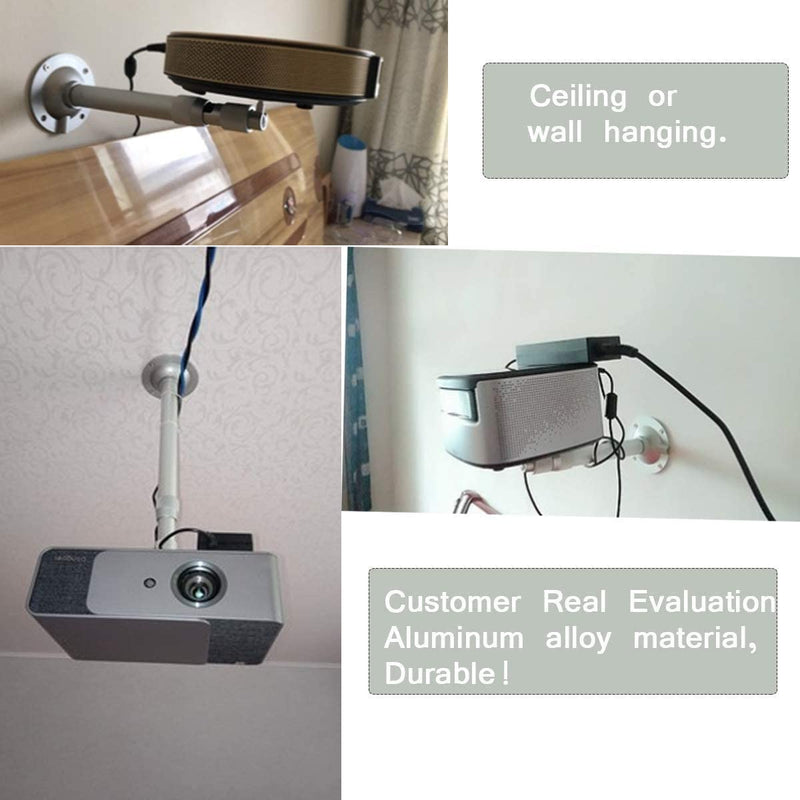  [AUSTRALIA] - Universal Projector Ceiling Mount Height Extendable Projector Wall Mount Video Projector Bracket Stand 3 in 1 360° Rotatable Head Extendable Length for Camera Projectors Black 14-24inch
