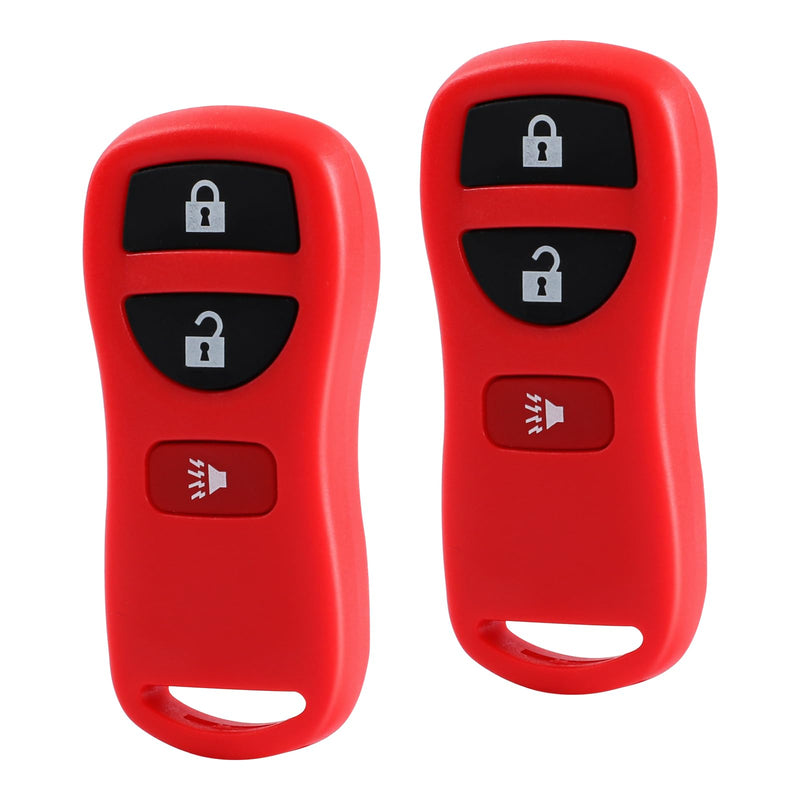  [AUSTRALIA] - Keyless Entry Remote Control Car Key Fob 3 Buttons Replacement for Infiniti Nissan Armada Frontier Murano Pathfinder Quest Sentra Titan Versa Xterra| FX35 FX45 QX4 KBRASTU15 (2 Pack) Red