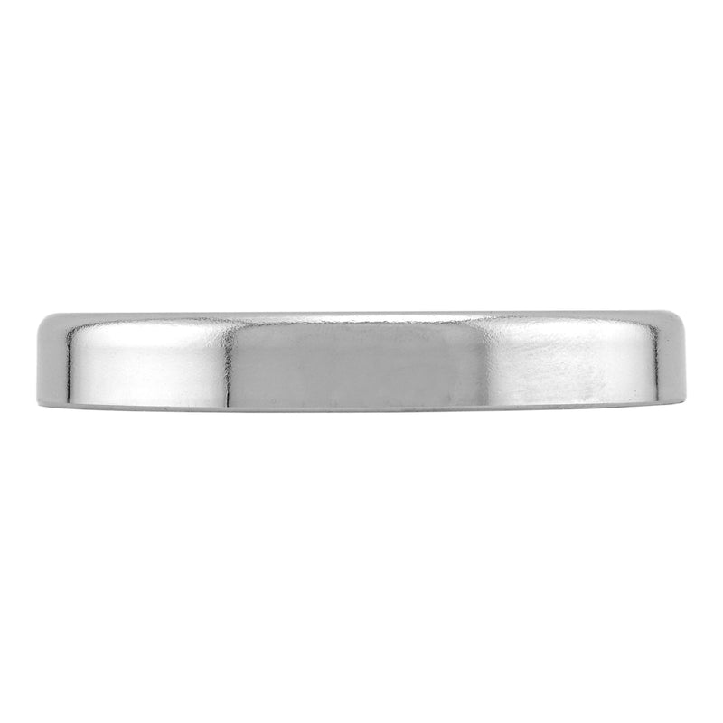  [AUSTRALIA] - Master Magnetics Round Base Magnet Fastener with 0.278" Center Hole Chrome Plate, 2.64" Diameter, 0.375" Thick, 65 Pounds, Silver (Pack of 3), RB70CX3