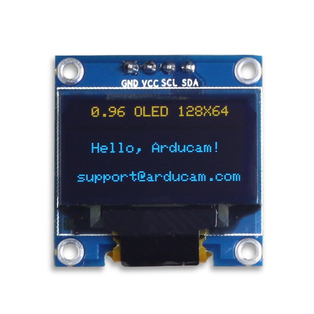  [AUSTRALIA] - UCTRONICS 0.96 Inch OLED Module 12864 128x64 Yellow Blue SSD1306 Driver I2C Serial Self-Luminous Display Board for Arduino Raspberry Pi Pico