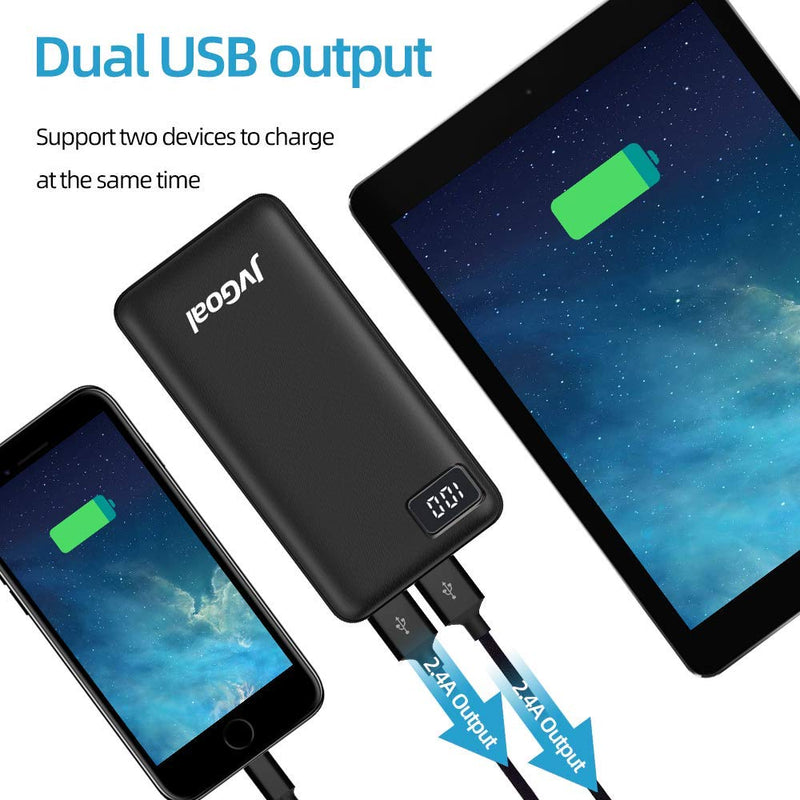 JVGoal Portable Charger 24800mAh Power Bank Dual Ports External Cell Phone Battery Packs Backup with LCD Display High-Speed Charging Compatible for iPhone Samsung Galaxy Nintendo Switch - LeoForward Australia