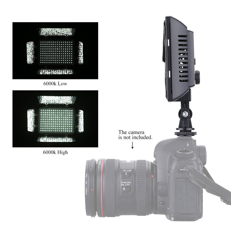  [AUSTRALIA] - Andoer W160 Camera Light, 6000K 160 LEDs Lume Cube Video Lighting Photography Light Lamp Panel for DSLR Camera DV Camcorder