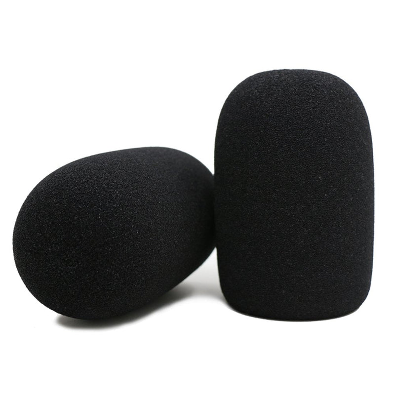  [AUSTRALIA] - YOUSHARES Audiotechnica AT2020 Foam Mic Windscreen - 2 Pack Large Size Microphone Cover Pop Filter for Audio Technica AT2020 and Other Large Microphones (Black) 2 Pack Foam