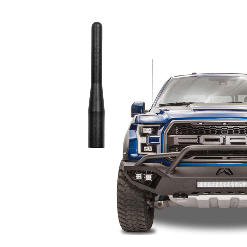  [AUSTRALIA] - Black 3.6 Inch AM FM Radio Short Antenna for Ford F-150 (1999-2023) Fits for Ford F150 F 150 SVT Raptor Pickups Trucks Car Wash Safe T6061 Solid Aluminum Truck Antenase, F150 Accessories