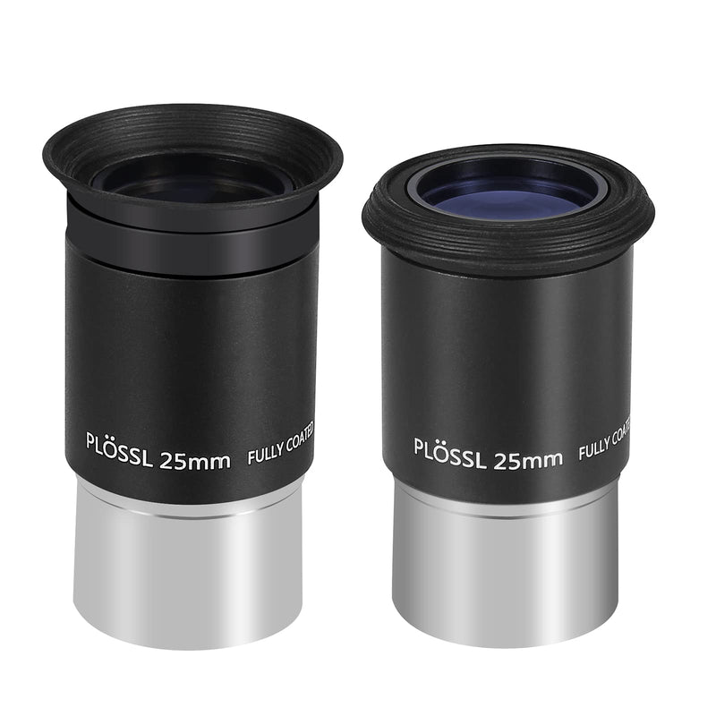  [AUSTRALIA] - CelticBird Telescope 1.25'' Super Plossl Eyepiece 25mm 4-Element Plossl Design Threaded for Standard 1.25inch Astronomy Filters PL25mm