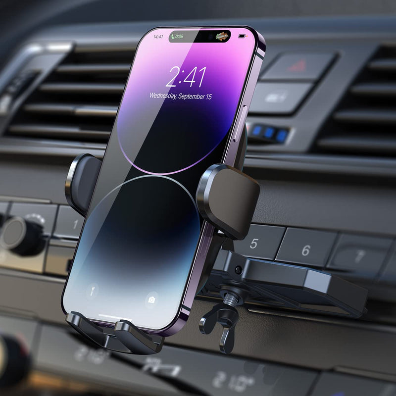  [AUSTRALIA] - AINOPE CD Phone Holder for Car Ultra Sturdy Cell Phone Holder Car Mount Universal CD Slot Phone Holder Silicone Protection CD Phone Mount for Car Compatible with iPhone 14 Samsung S23 All Phones