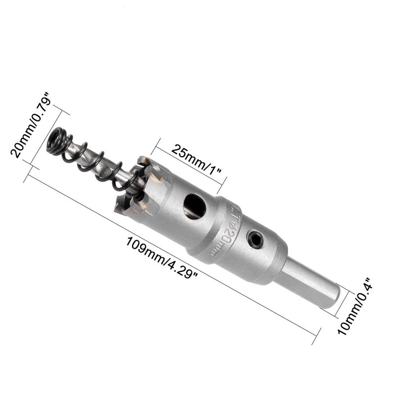 uxcell 20mm Carbide Hole Cutter, TCT Hole Saws for 5mm Stainless Steel Sheet Metal - LeoForward Australia