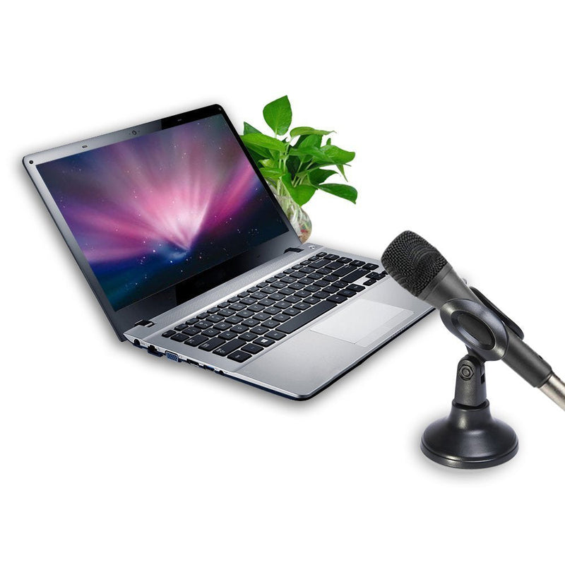  [AUSTRALIA] - AKOAK Adjustable Portable Desktop Table Microphone Mic Stand Holder with Mic Clip for Computer Conference Studios Microphone,Podcasts, Online Chat, Lectures, and More