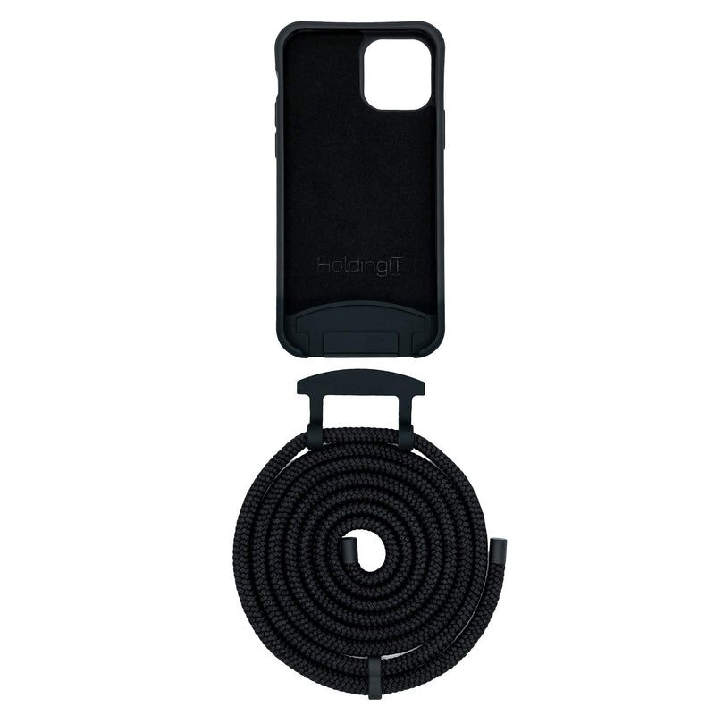  [AUSTRALIA] - HoldingIT Crossbody Phone Case with Detachable Lanyard Compatible with iPhone X/XS, XS Max, XR, 2-in-1 Hands Free iPhone Cover with Drop Protection, Adjustable Rope Black iPhone XS Max