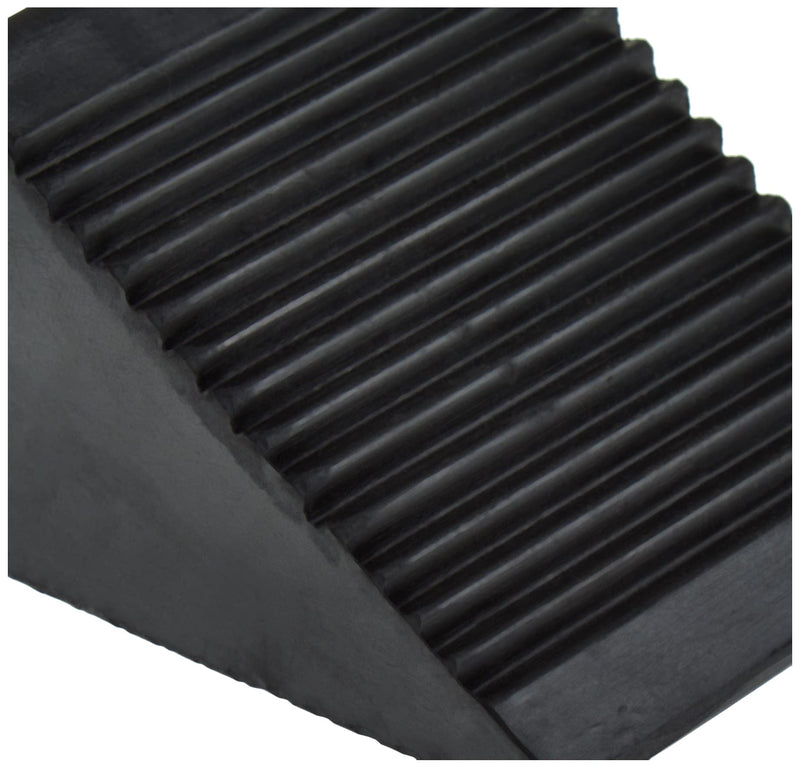  [AUSTRALIA] - Buyers Products WC35225 Mini Rubber Wheel Chock with Rope (Pair) , Black