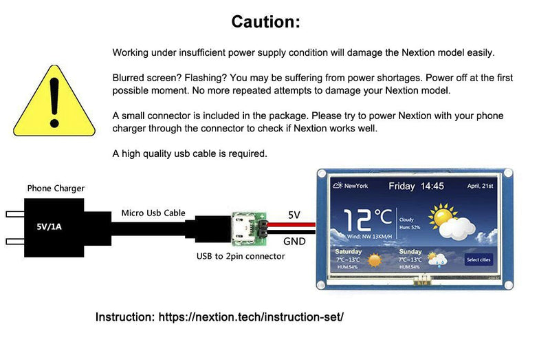  [AUSTRALIA] - Nextion Basic Display 4.3'' NX4827T043 4.3inch TFT Resistive Touch Screen Panel 480X272 UART HMI Intelligent LCD Display Module for Arduino Raspberry Pi ESP8266 4.3inch-NX4827T043