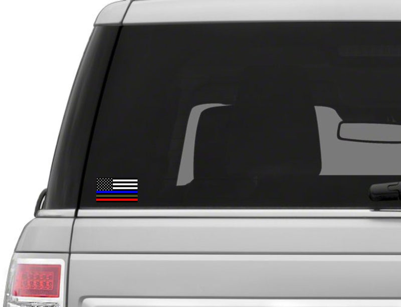  [AUSTRALIA] - Police Military and Fire Thin Line USA Flag Decal American Flag Sticker Blue Green and Red Stripe for Cars Trucks for Honor and Support of Our Officers and Troops Vinyl Window Bumper 5 x 3 inch