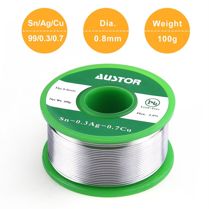  [AUSTRALIA] - AUSTOR 0.8mm Lead Free Solder Wire with Rosin Core