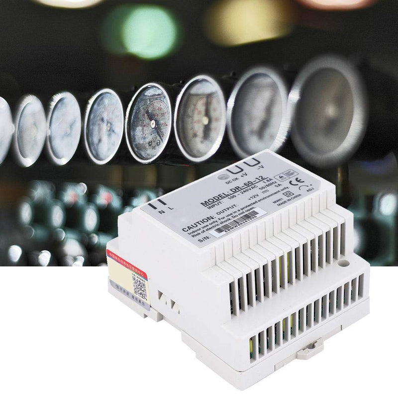  [AUSTRALIA] - DR 60-12 AC/DC 60W 100-240V transformer DIN rail power supply industrial power supplies PWM control with one output high-precision DIN rail (DR 60-12) DR-60-12