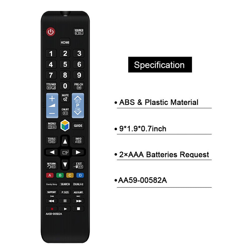 Gvirtue Remote Control Compatible Replacement for Samsung AA59-00582A Remote, Applicable AA59-00638A AA59-00790A AA59-00580A AA59-00581A AA59-00594A (Smart TV/ HDTV /LCD/ LED/ TV) - LeoForward Australia