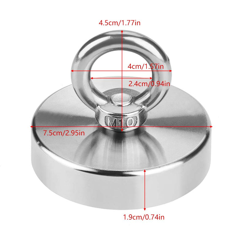 Roadiress Super Strong Neodymium Magnet, Rare Earth Magnet with Countersunk Head Bolt, Used for River Lake Fishing Retrieving and Salvage - LeoForward Australia