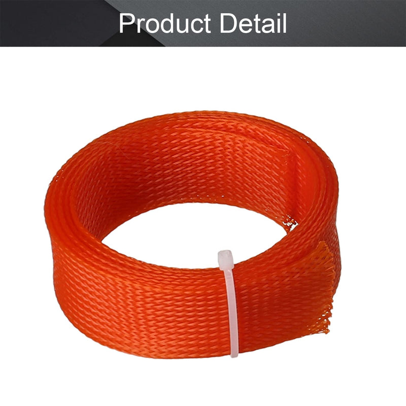  [AUSTRALIA] - Othmro 1m/3.28ft PET Expandable Braid Cable Sleeving Flexible Wire Mesh Sleeve Orange