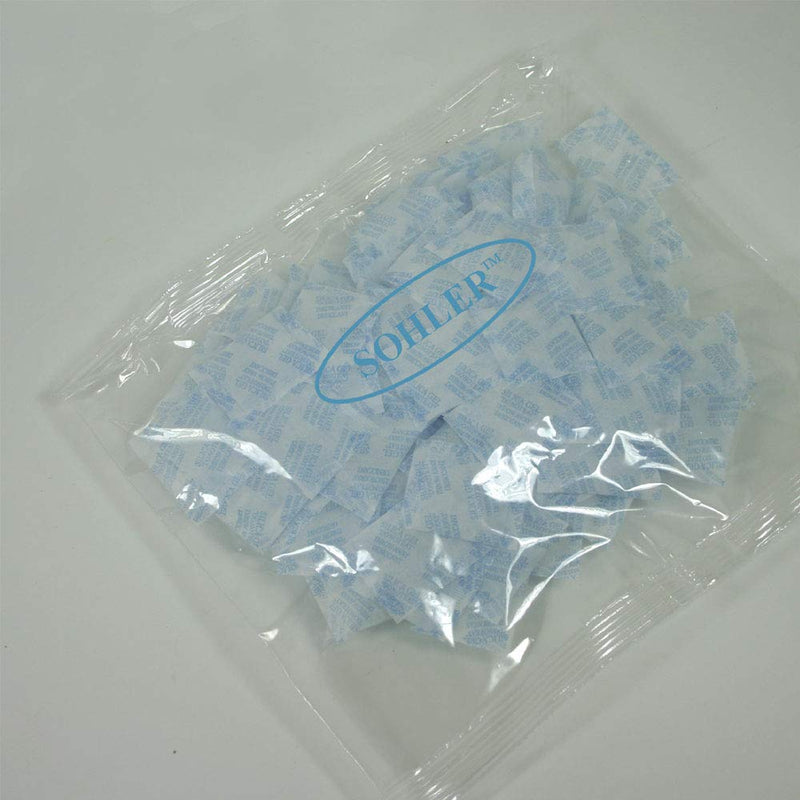  [AUSTRALIA] - 100 Packets 2 Gram Silica Gel Desiccant Moisture Absorber Dehumidifier Food Contact Safe Oil Resistant