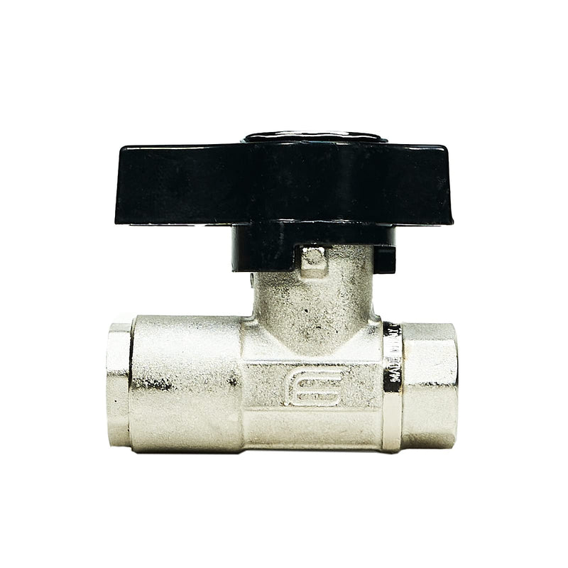  [AUSTRALIA] - MTM Hydro 3/8" High Pressure Ball Valve - Plated Brass DN10 Ball Valve for Hoses, Pressure Washers, Foam Cannons - 3000 PSI Shut Off Valve (3/8" female BSP Inlet x 3/8" female BSP Outlet)