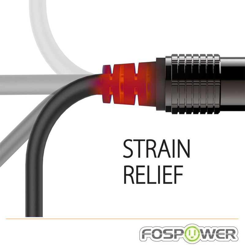  [AUSTRALIA] - FosPower (10 Feet 24K Gold Plated Toslink to Mini Toslink Digital Optical S/PDIF Audio Cable with Metal Connectors & Strain-Relief PVC Jacket 10 Feet