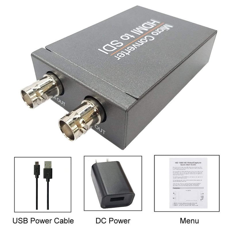  [AUSTRALIA] - YOTOCAP HDMI to Dual SDI Converter Adapter Mini 3G HD SDI to HDMI Converter with USB Power for CCTV SD HD and 3G SDI Signals HDMI to SDI